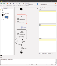 | The first diagram with an init state, a normal state, a final state and a choice.